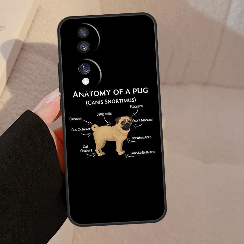 

Cute Pug Dog For Honor Magic 7 5 6 8 Pro Case For Honor 200 400 50 70 90 Lite X8b X8c X9a X9b X9c X9d Win Honor X8b