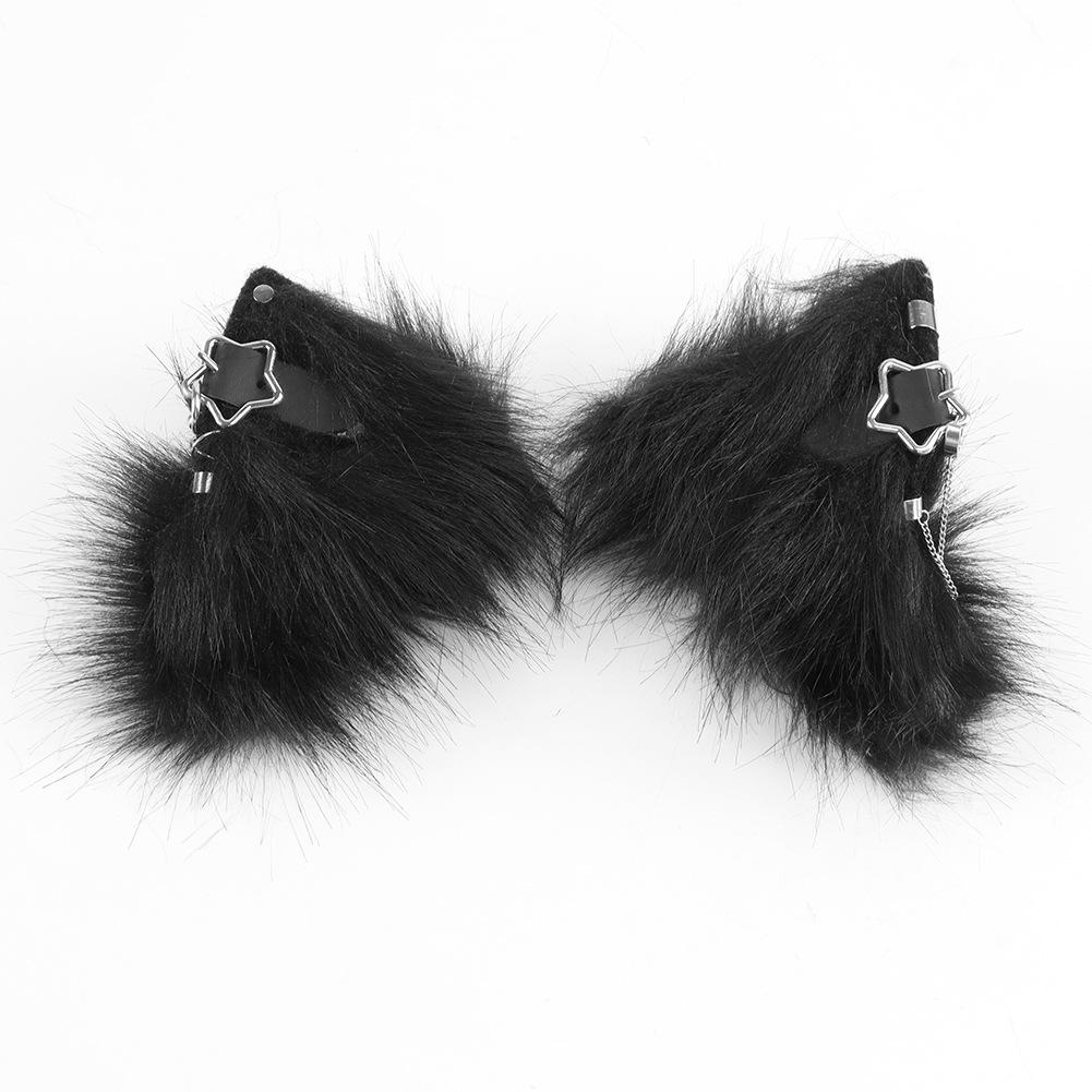 Plush Electric Animal Ear Headband Rechargeable Detachable Fox Ear Lolita Comic Show Prop Cat Ear Cosplay Accessories Halloween