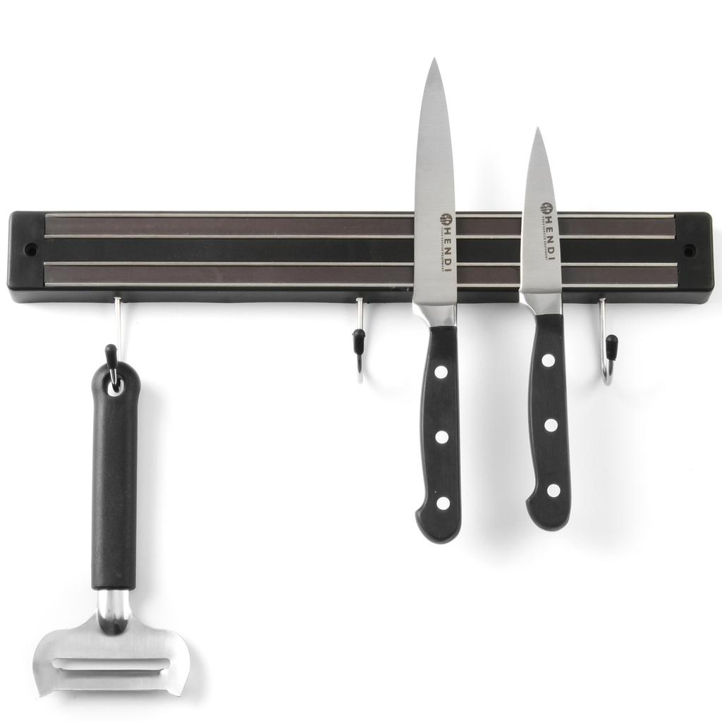 Magnetic Knife Bar With Hooks, - Hendi 820209