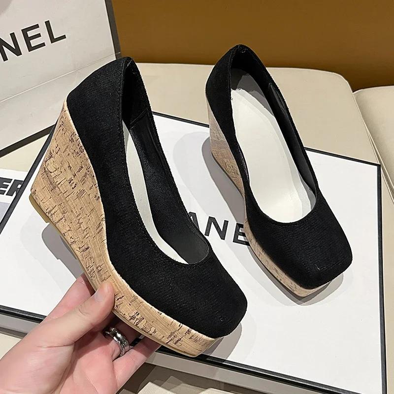 Women Sneakers Spring Autumn Platform Wedges Ankle Boots Round Toe Sexy High Heels Shoes Trend Fashion Outdoor Sneakers Women