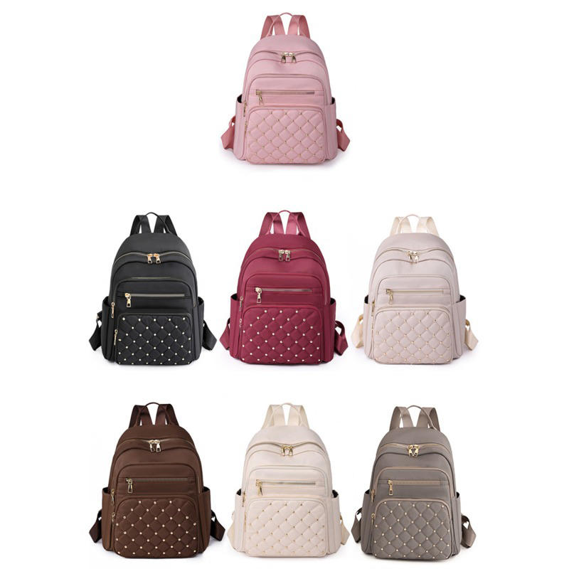 Large Capacity Fashion Solid Color Double Shoulder Bag Female Travel Leisure Backpack Student School Bag