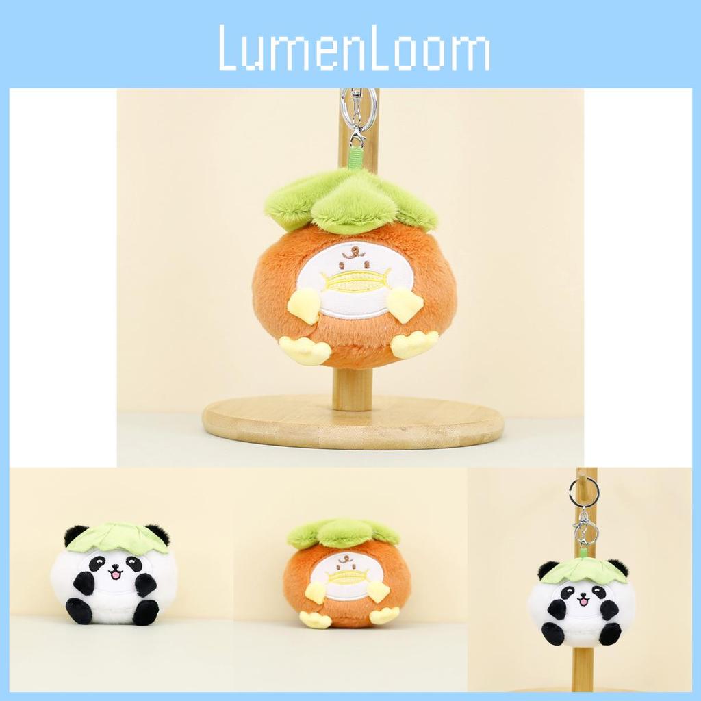 Adorable Plush Panda Keychain With Leafy Details Cuddly And Cute Toy For Bags