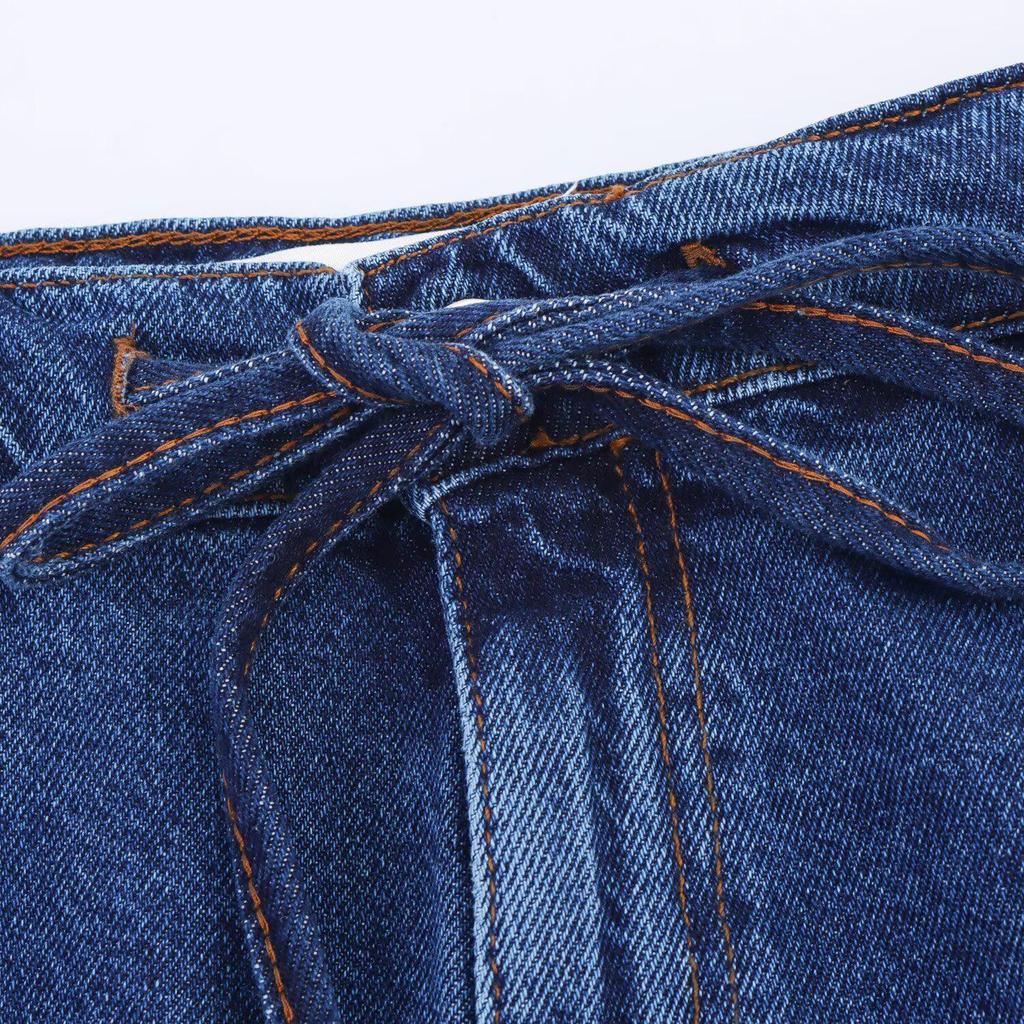 2025 Spring Women's Fashion Denim Zipper Jacket & High-Waisted Jeans Set