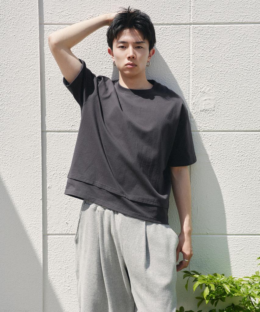 XERO Layering Crop Core T-Shirt [Deep Charcoal]