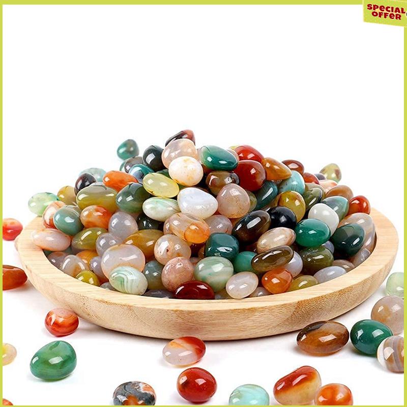 A34R Natural Decorative Colorful Agate Stones For Landscape Decor Rocks DIY Handmade, Decoratisve Fish Tanks, Vase Fillers Multi