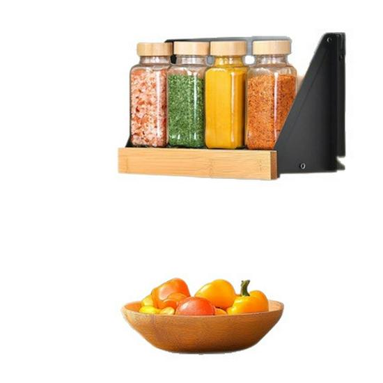 8oz Large Square Pepper Powder Glass Jar with Bamboo and Acacia Wood Lids