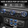 8Pcs Button Knob Cover for Jeep Wrangler JL JLU 2018-2024 2025 & Gladiator JT -2024 2025 Accessories, JL Window Switch Button Cover Volume Radio Air