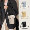 Crossbody Purse Solid Color Coin Wallet with Adjustable Strap Casual Sling Bag Phone Pouch for Keys Cards Travel Street Shopping