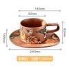 Porcelain Hand-painted Coffee Cup with Dish Long Handle Breakfast Set Ceramic Cup and Dish