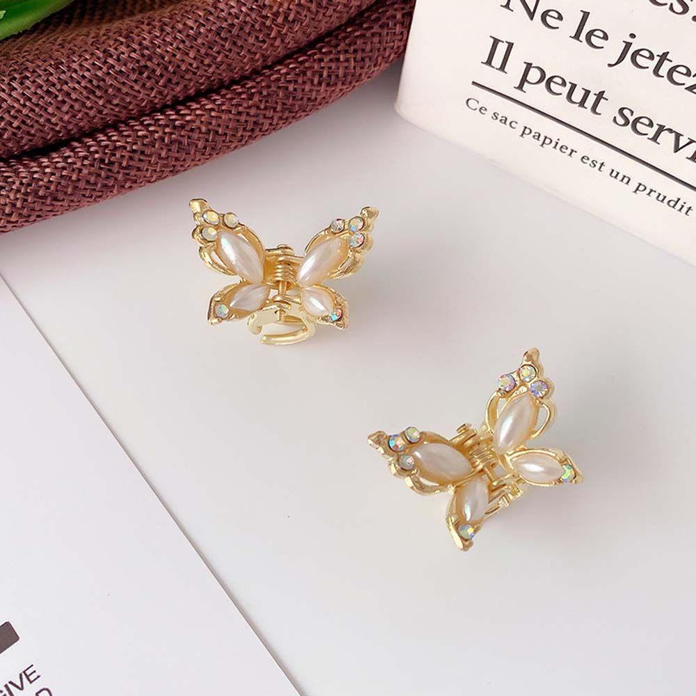 

Photo Props Hollow Butterfly Side Clip Women Hair Accessories Pearl Hairpin Korean Style Barrette