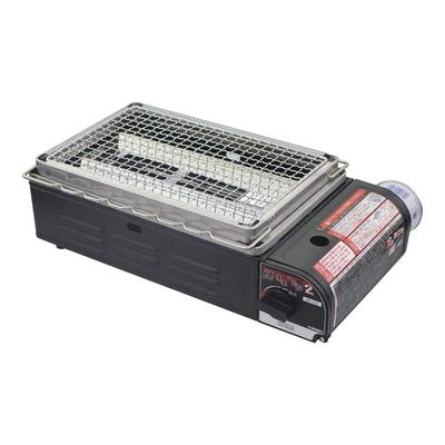 Nichinen Yakimahenka 2 Cassette Grill KC-112, 3-in-1, Gas, Alloy Steel, Black