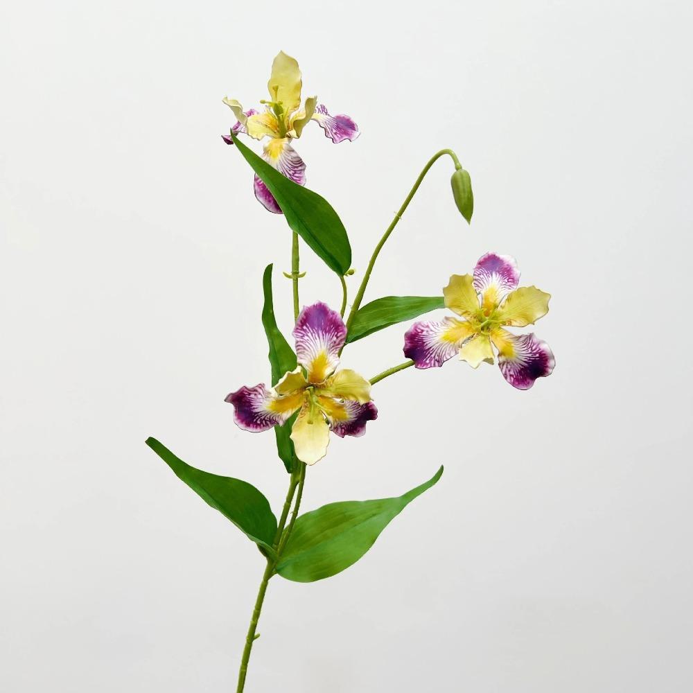 

Real Touch Artificial Iris Flower Branch Realistic Luxury Fake Iris Stem Hotel Decoration