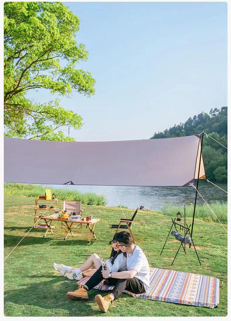 Ultra-Light Silver Coated Outdoor Canopy Tent with Sunshade & Waterproof Sun Protection for Camping, Cooking, and Picnics