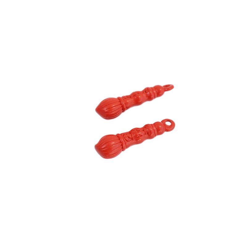 High-Content Cinnabar Buddha Calligraphy Brush Pendant