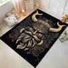 Viking Warrior with Golden Horned Helmet Pattern Carpet Decor Suitable for use as an anti-slip for living room bedroom sofas