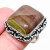 Polygram Jasper Gemstone 925 Silver Jewelry Ring Size 9.5