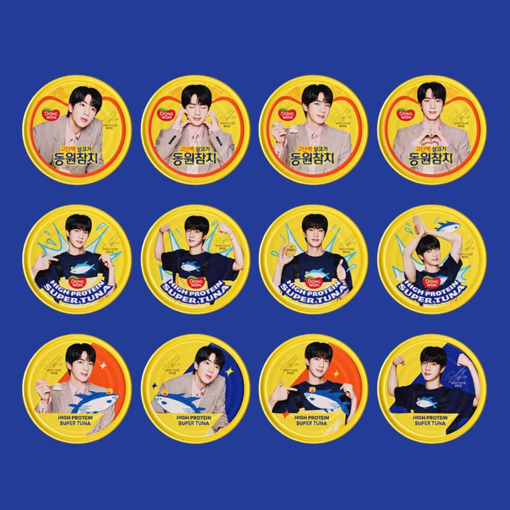 BTS Jin x Dongwon Tuna Light Standard 85g 4pcs + 2 Seal Stickers (Limited Edition Collaboration)