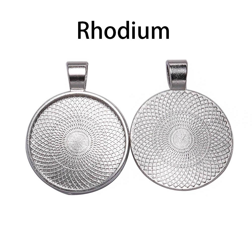 10pcs/lot 25 mm Cabochon Base Tray Bezels Blank  Gold Necklace Pendant Setting Cabochon Base For Jewelry Making Supplies