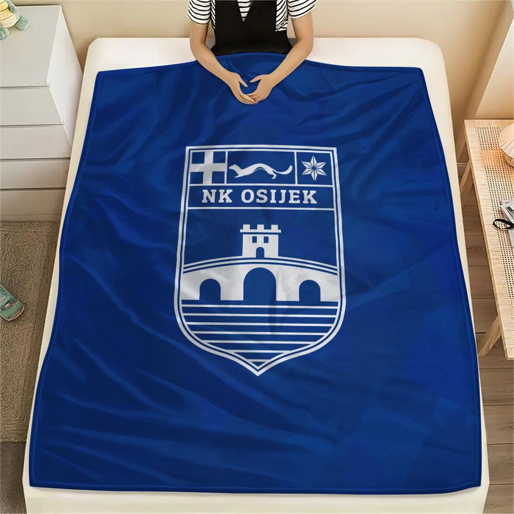 NK Osijek  Print Flannel Blanket, High quality Comfortable for All Seasons, Home Decor, Warmth and Comfort