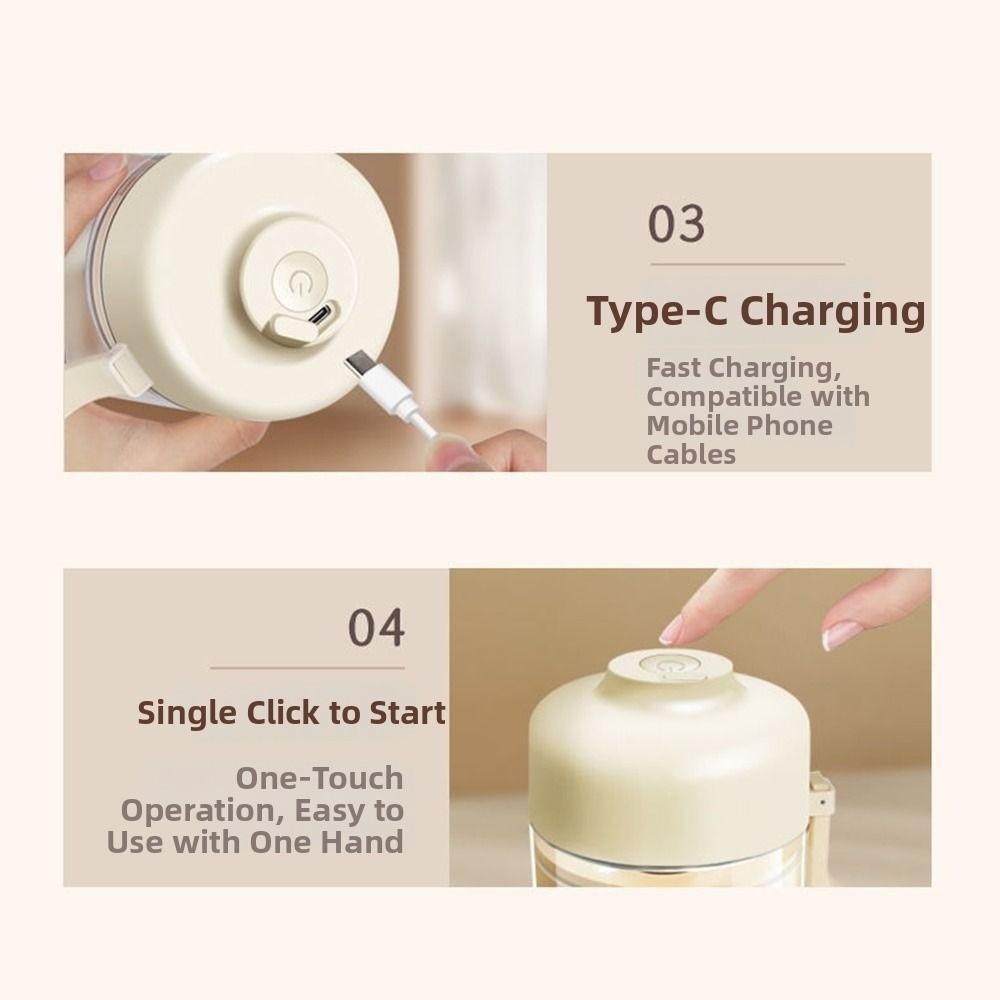 Draadloos Ontwerp Automatische Mengbeker Draagbaar Handvat Roterende Blenderbeker Koffie Mengen