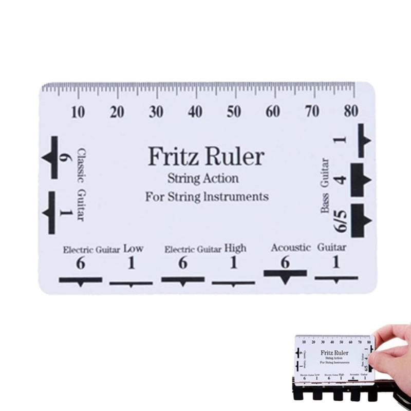 Guitar Luthier Tools Guitar Radius Gauge, String Action Ruler Gauge 32 Blades Feeler Gauge, Guitar Notched Radius Gauges