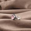Lila Katzenauge 925 Sterlingsilberring, Handgefertigter Silberschmuck, Wunderschöner Katzenaugen-Edelsteinring Schmuck zum Geschenk