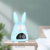 New Cartoon Rabbit Colorful Night Light Children LCD Digital Electronic Silicone Charging Creative Table Alarm Clock