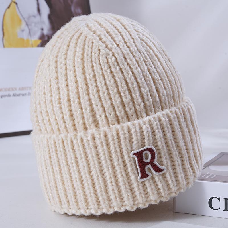Women's Winter Warm Knitted Hat Korean Style Versatile Big Head Circumference Face Small Wool Hat Windproof Ear Head Hat