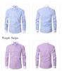 Camicia da uomo francese da lavoro: Stile twill a righe blu a maniche lunghe