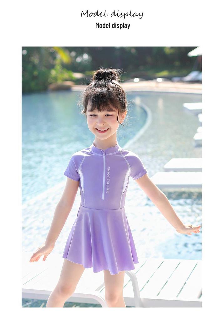 2025 Summer Kids One-Piece Swimsuit for Girls: Sizes Small, Medium, Large