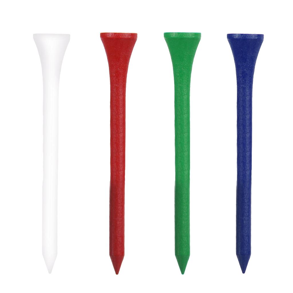 300pcs/lot Colorful Wood golf professional tees 69mm Length