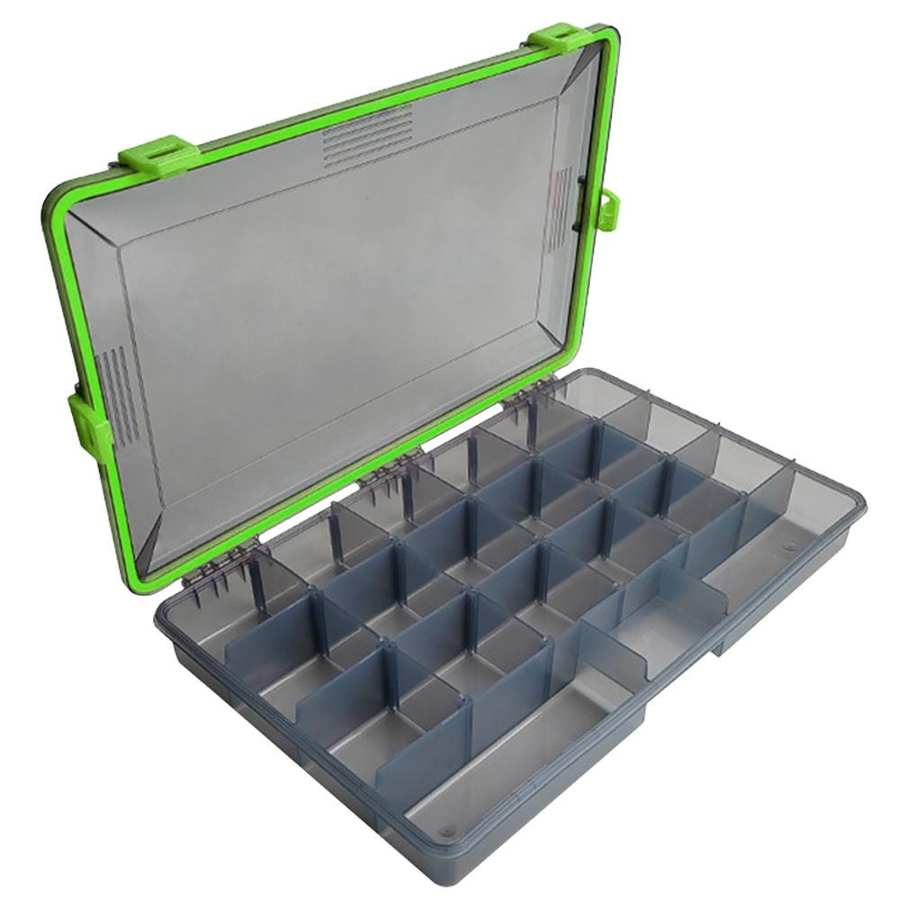 

Fishing Tackle Box Fishing Lure Bait Organizer Box Waterproof Sealed Fishing Bait Box with Detachable Board for Fishing Lovers зелёный
