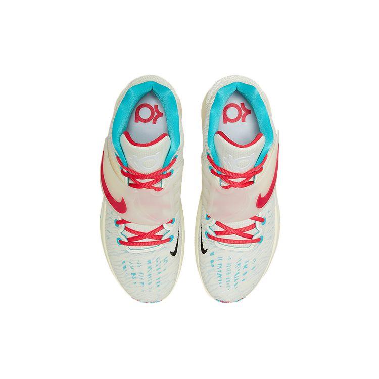 Nike KD 14 EP Multi-Color Unisex Sneakers Cashmere White Turquoise-Blue CZ0170-700