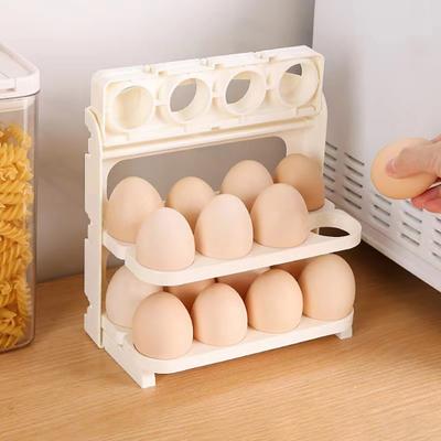 Egg Storage Container Large Capacity Food Grade BPA Free Foldable Design Portable Egg Holder