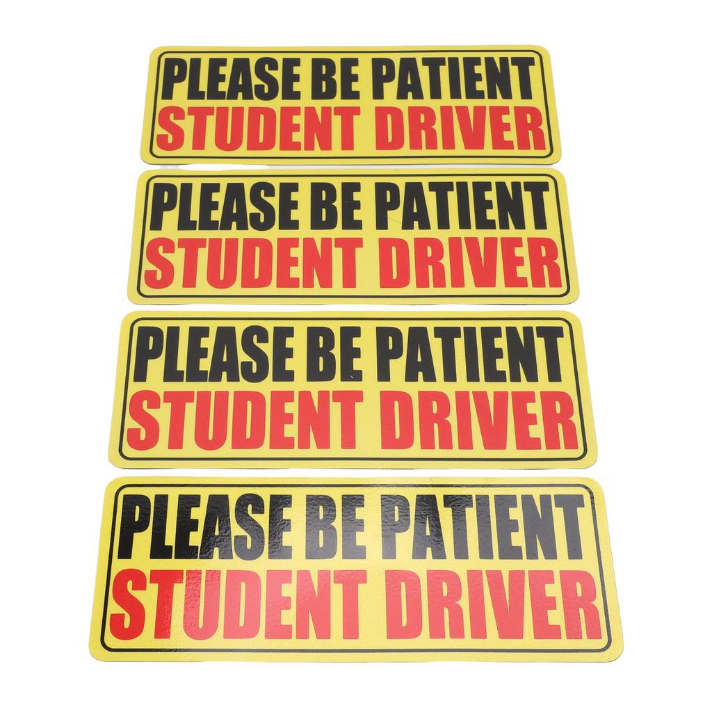 4 STÜCKE Neue Fahrer Aufkleber Sicherheitswarnung Magnetisches Fahranfänger Schild Reflektierender Anfänger Fahrer Aufkleber