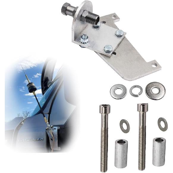 Cascadia Mirror Antenna Mount, Adjustable Angle Mirror Base Antenna Mount with SO239 Stud Compatible with Freightliner P4 Trucks 2017-2024 - PCA5502