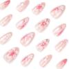 Manicure Long Almond False Nails French Detachable Press on Nails Nail Tips Women