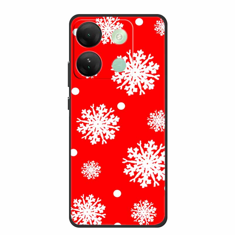 For Infinix Smart 7 HD Christmas Soft Case Silicone TPU Back Cover Phone Cases For Infinix Smart7 Plus X6516 Xmas New Etui Shell
