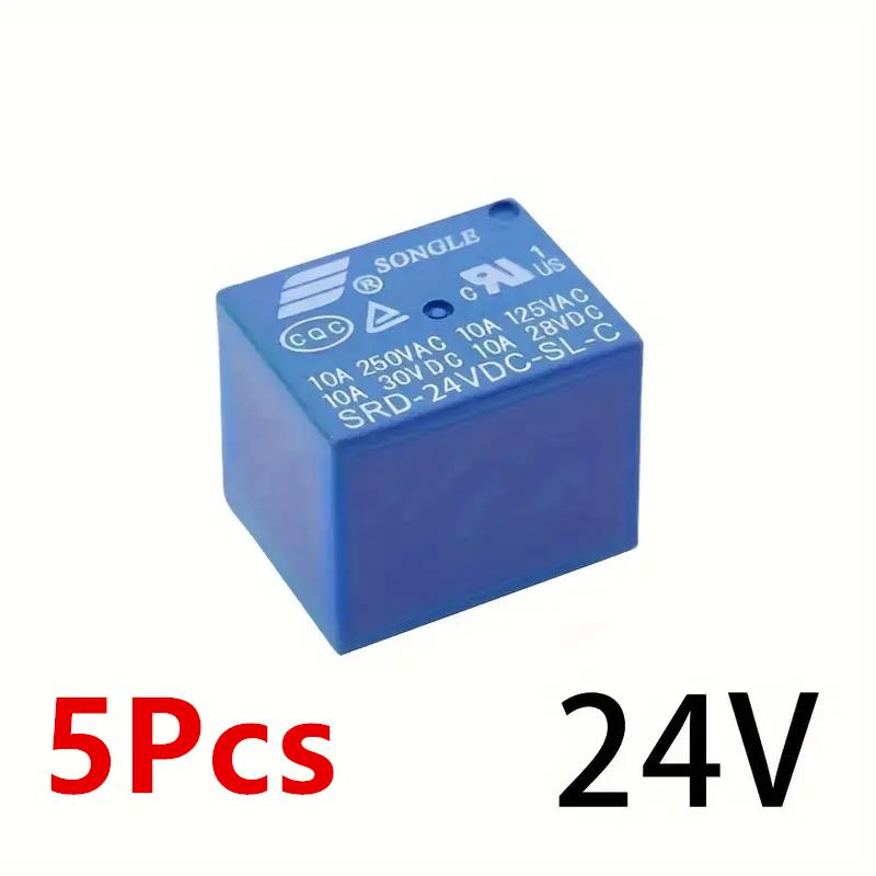 

Реле 24В SRD-24VDC-SL-C T73 5-контактне реле живлення для друкованої плати Електронний DIY-набір srd24vdcslc