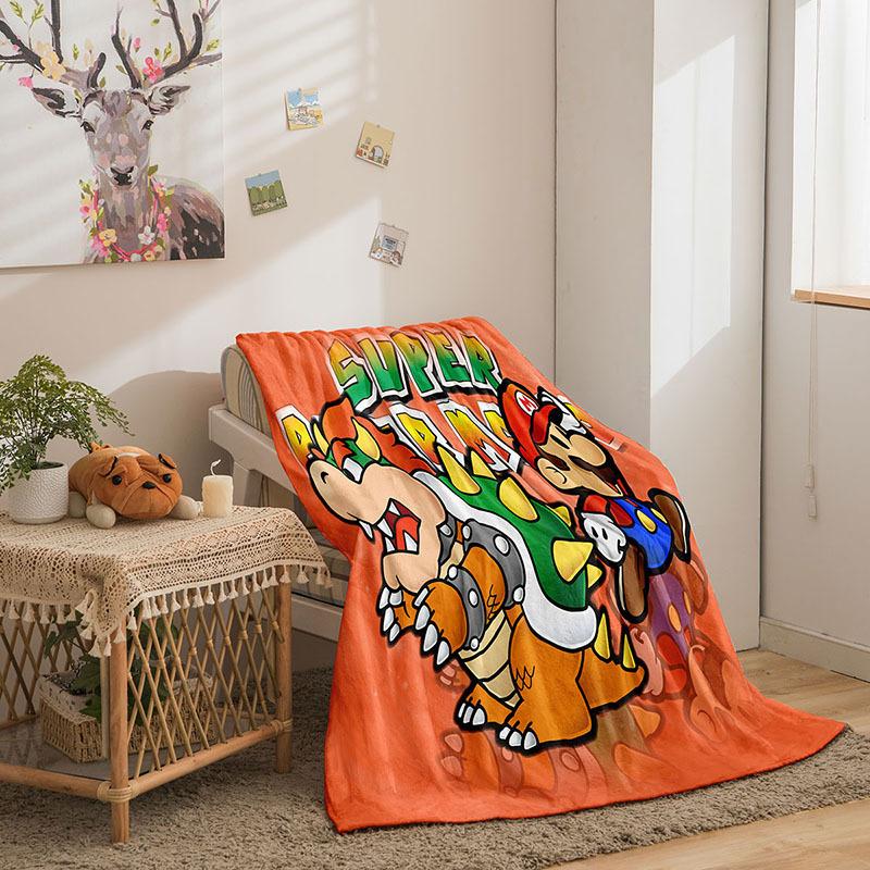 Cartoon Mario Double Sided Flannel 3D Digital Printed Blanket Blanket