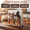 Seasonal Party Gift Halloween Wooden Napkin Holder, Ghost Black Cat Decorative Tabletop Tissue Stand Dispenser, Paper Towel Holder for Holiday Dining