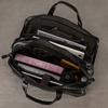 17" Black Mens Genuine Leather Shoulder Bag Messenger Bag Travel Laptop Bag Men Male Document Business Bag Leather Briefcase Bag