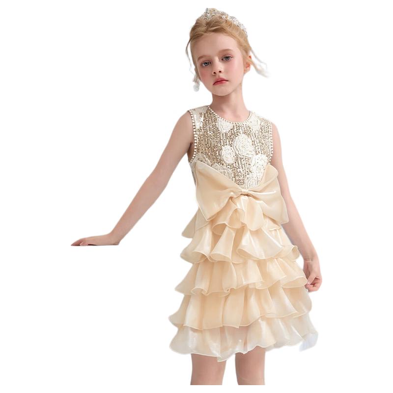 ASK JUNIOR Girls  Summer Sleeveless Princess Dress 140