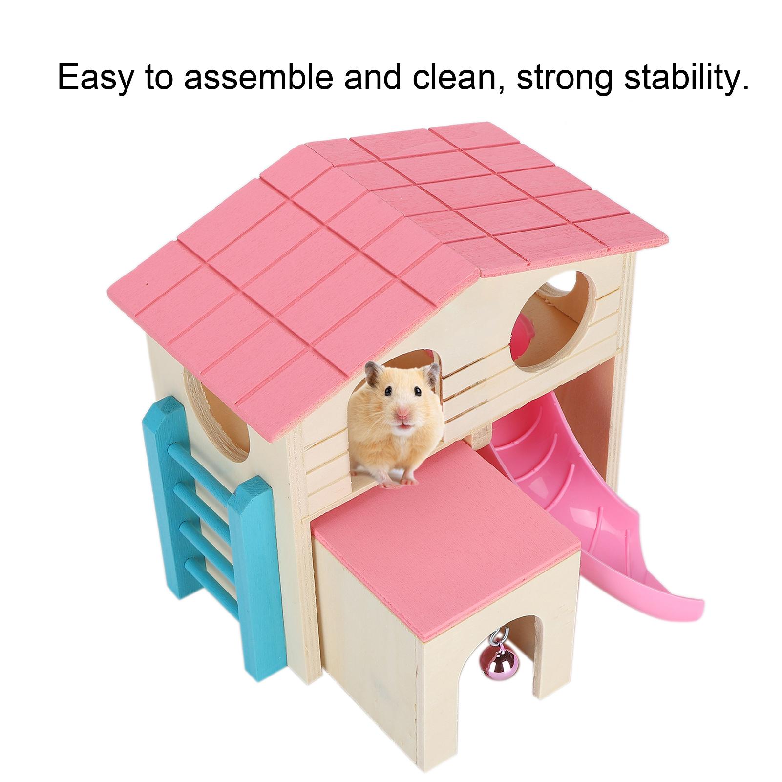 Деревянный домик для хомяка, хижины, игрушечные хомяки, игрушки для упражнений, веселая игровая площадка в тренажерном зале