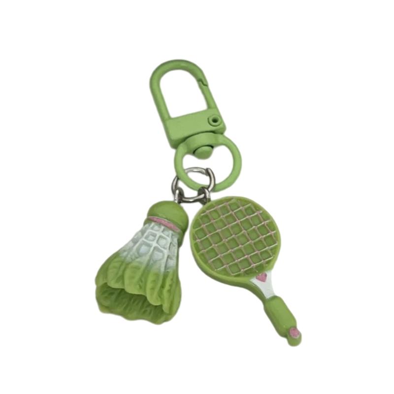 Motivational Badminton Keychain Cartoon Inspired Resin Plastic Hanging Decoration For Athletes Students Friend