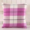 45x45cm Soft Linen Plaid Striped Pillowcase Sofa Waist Cushion Cover Home Office Chair Party Decoration