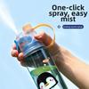Cartoon Sports Water Cups Transparent Fitness Drinking Cups Creative Plastic Water Bottles  Travel