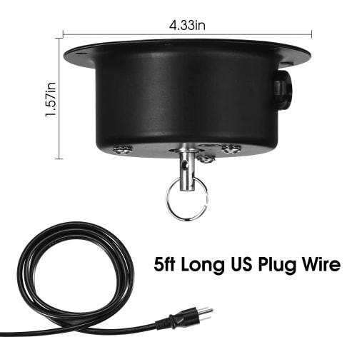 NuLink 3 RPM Mirror Ball Motor, Heavy-Duty Disco Ball Motor Rotator, Supports 4, 6, 8, 12, and 16-inch Balls, for Indoor Nightclubs, DJs, and Party De