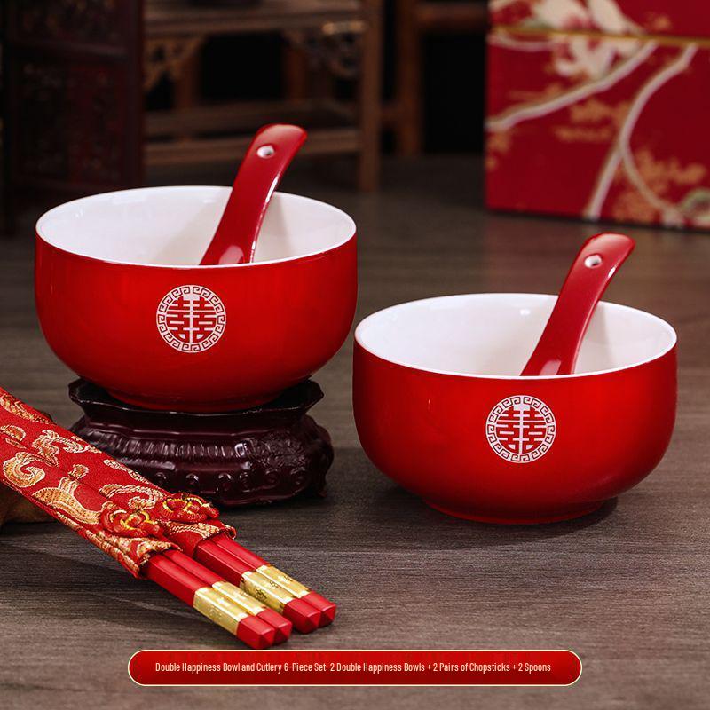 Wedding Tea Cup Set - Toasting Pair, Happy Bowls & Cups, Complete Wedding Supplies