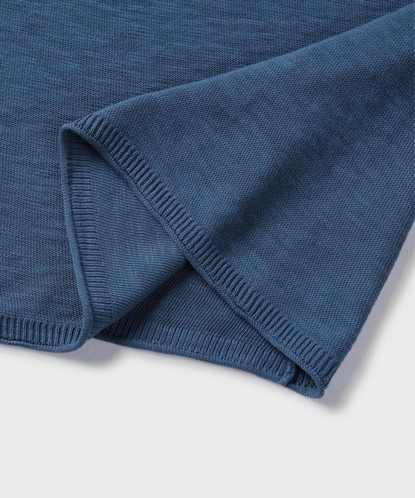 PANICALE Gradient Cotton Short Sleeve Sweater 2 Colors